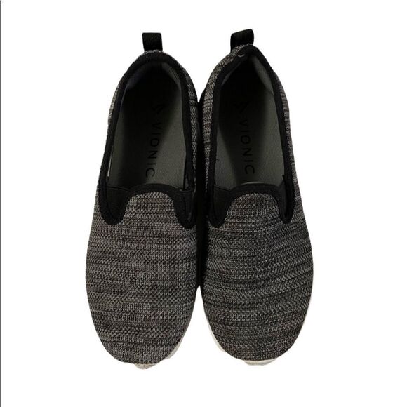 Vionic Slip ons ~ Greyish/Black color ~ size 7 ~removable insoles - Picture 2 of 11